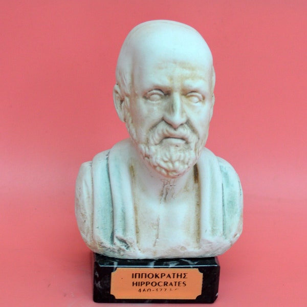 Small Bust of Hippocrates- Ancient Greek Physician - Father of Modern Medicine-Hippocratic Corpus-Hippocratic Oath