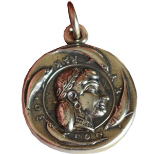 Artemis Silver Coin Pendant - Syracuse Coin - Diana Mistress of Animals - Nike