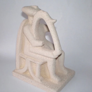 Keros Harpist - Cycladic Figurine - Prehistoric Greek Art - Museum Replica - National Archaeological Museum in Athens