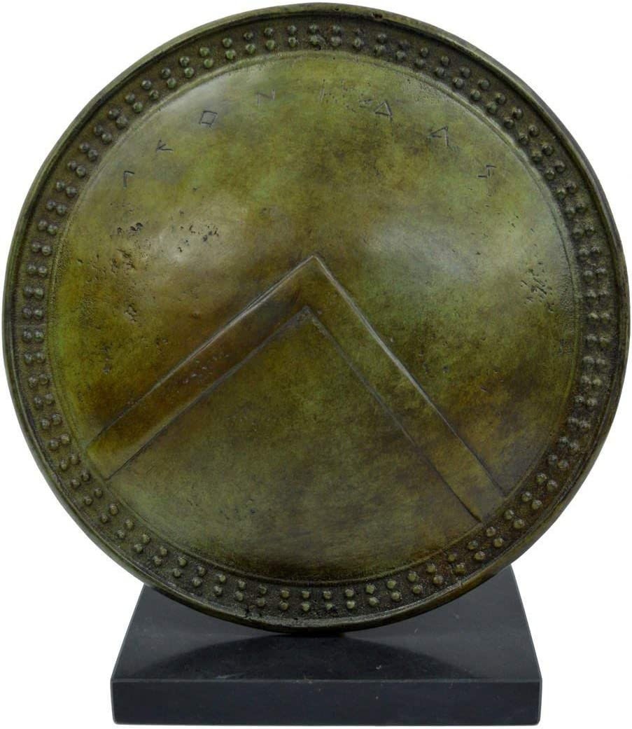 小さな青銅のスパルタの盾 - ラケダイモン人のシンボルである大文字