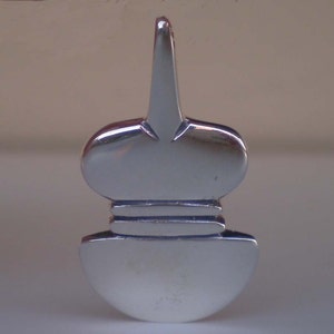 Cycladic Violos Figurine Silver Pendant - Cycladic Art - Ancient Greece - Modern