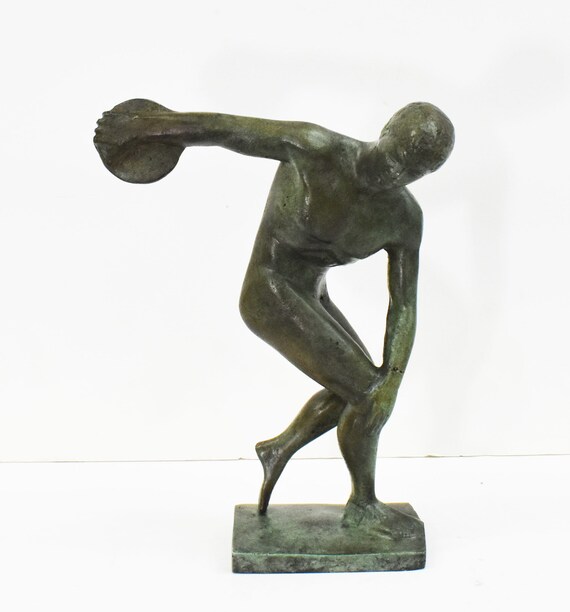 円盤を投げる人ギリシャ彫刻の銅像の置物
