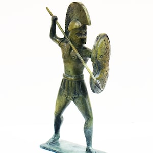 Achilles Bronze Figurine Achilleas Bronze Statue Greek Hero of Trojan War Homer Iliad  Ancient Greek Mythology Desktop Decoration Gift Idea