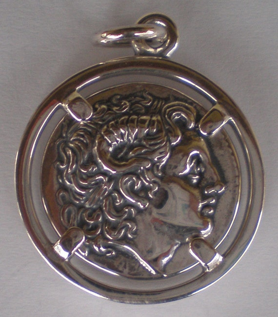 アレクサンダー大王 マケドニア王 リュシマコス 銀貨ペンダント