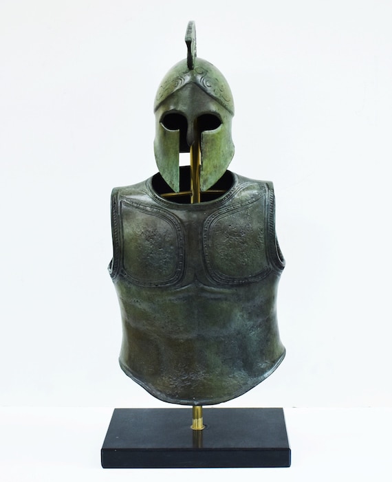 Set of Ancient Greek Crested Helmet and Armor-spartan Corinthian
