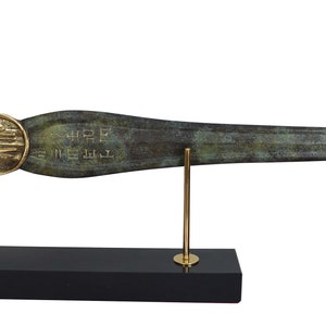 King Priam&#39;s Bronze Sword with a Marble Base-The Last Standing King of Troy-Hector&#39;s and Paris&#39; Father-Homer Iliad-Trojan War-Mythology