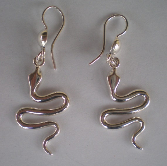 Crete High Quality Item Snakes Silver Earrings Ancient Greece Minoan 