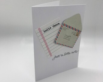 Handmade Just a Little Note Card