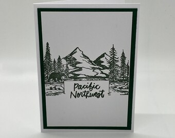 Handmade Evergreen State Greeting Card