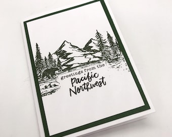 Handmade Pacific Northwest Greeting Card