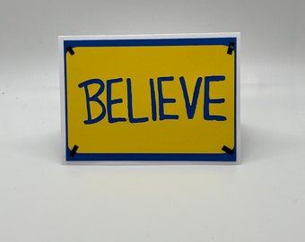 Handmade Believe Greeting Card