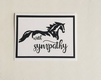 Handmade Horse Sympathy Greeting Card