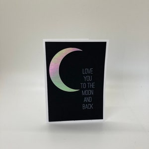 Handgemachte Love You to the Moon and Back Grußkarte