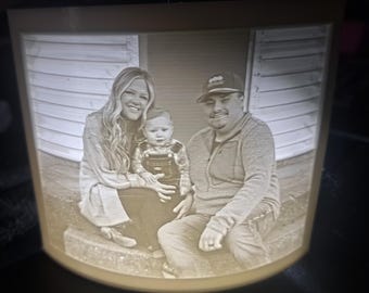 Personalized Night Light Lithophane Custom Night Light Gift for Pet Lovers, Weddings, Mother's Day, Kids, Pet Loss w/ Automatic Light Sensor