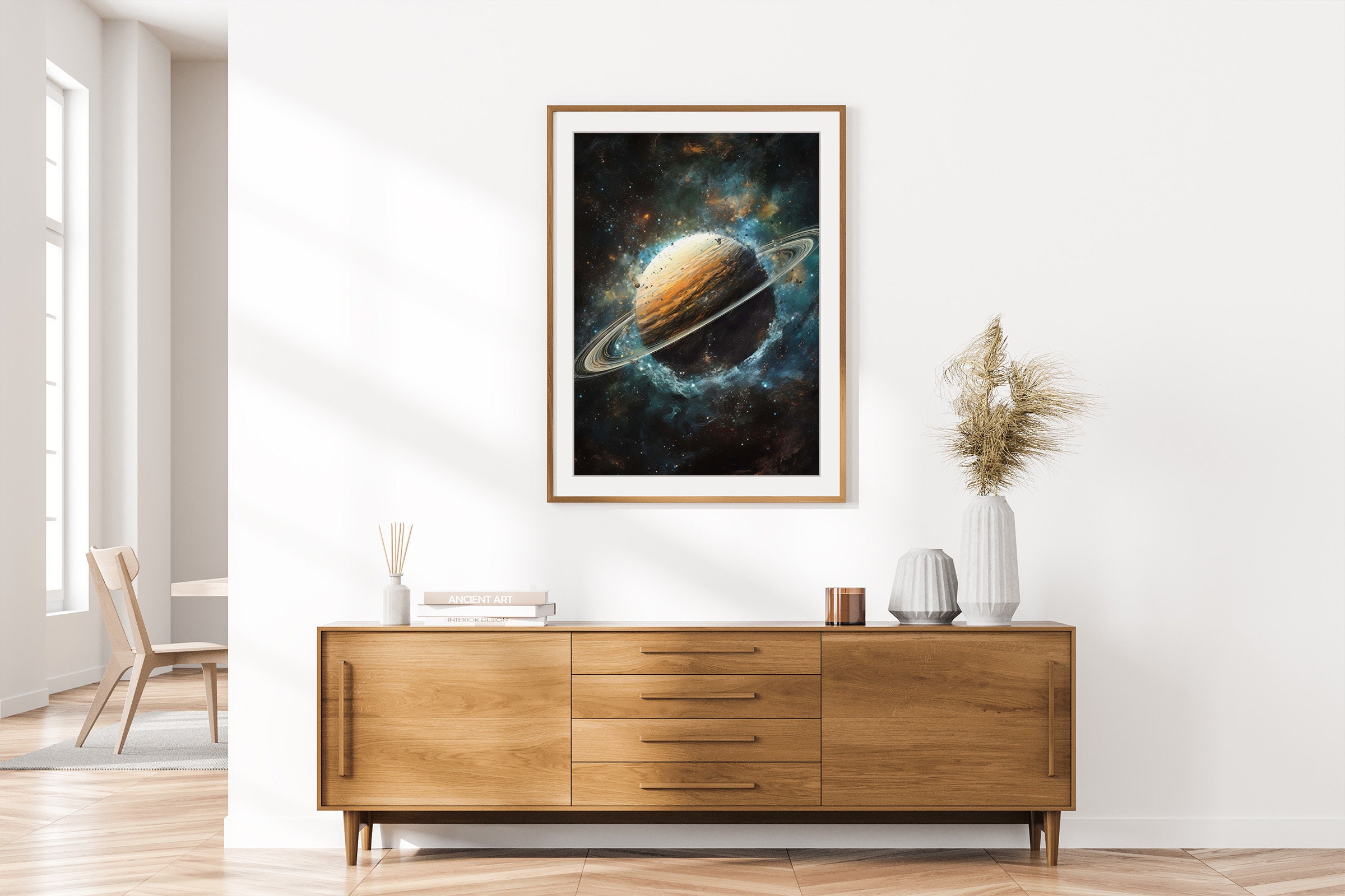 Planet Saturn Print | Space Wall Art Decor | Saturn Poster | Printable ...