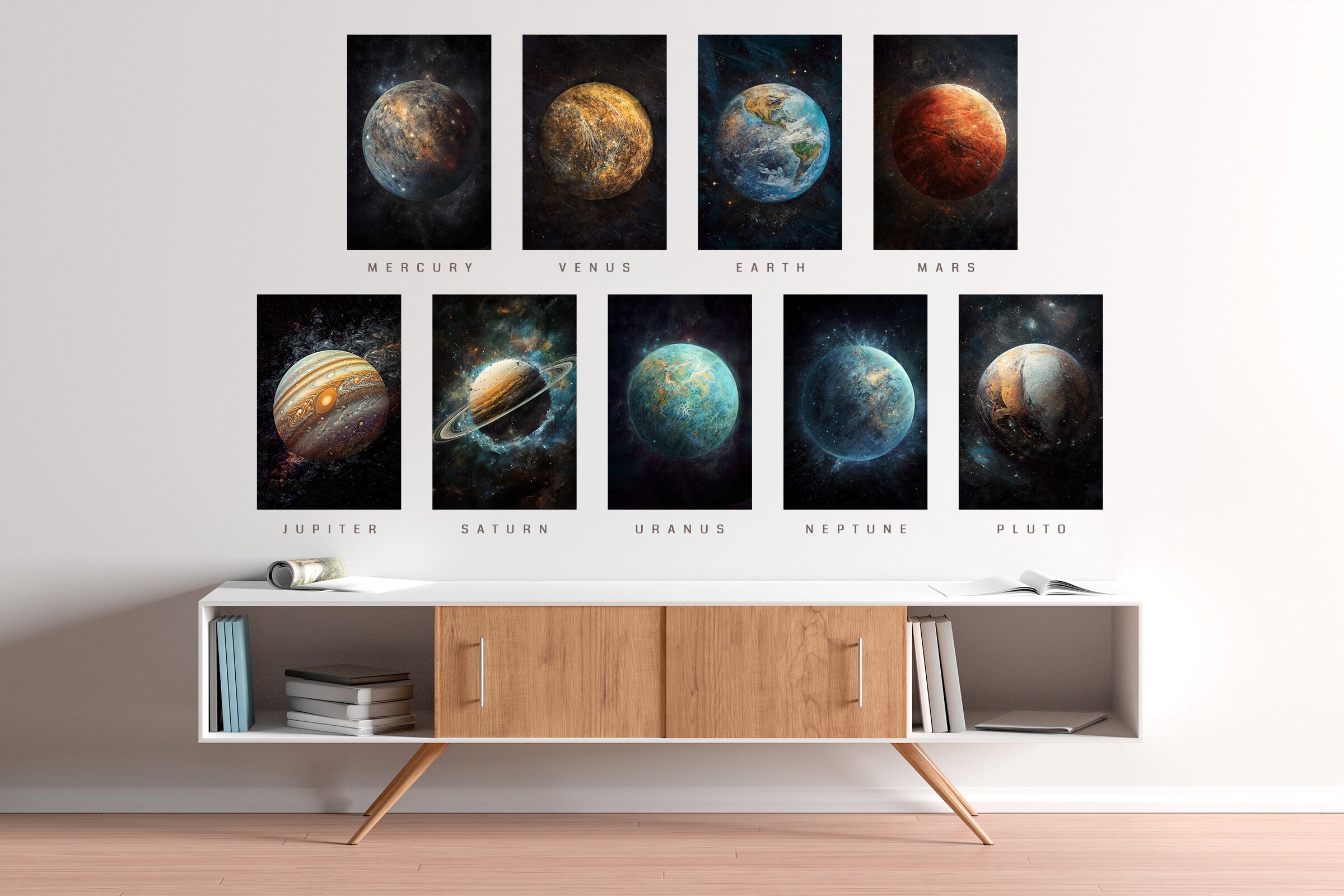 Planet Saturn Print | Space Wall Art Decor | Saturn Poster | Printable ...