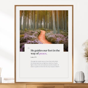 Luke 1:79 Print | Bible Verse Wall Art | Christian Artwork | Inspirational Scripture | Verse Poster | Instant Digital Download