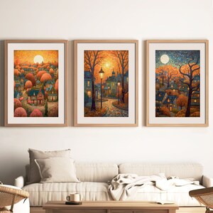 Sleepy Hollow Prints (Set of 3) | Fall Printable Wall Art | Sleepy Hollow Village | All Hallows Eve Print | Instant Digital Download