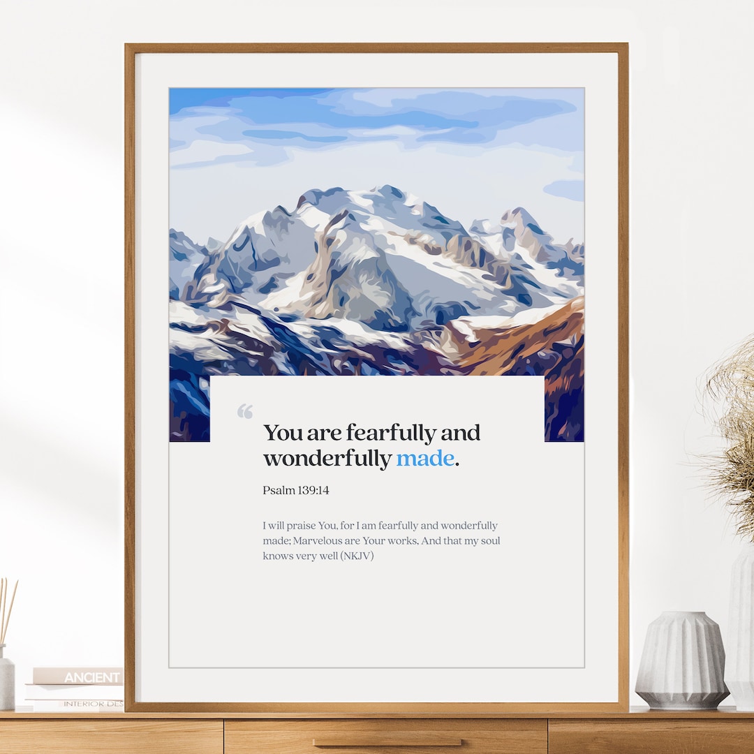 Psalm 139:14 Print | Bible Verse Wall Art | Christian Artwork ...