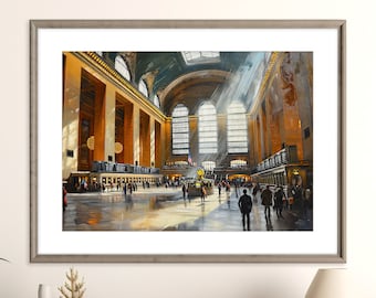Grand Central Station Print | Acrylic New York Train Station Art Poster | Train Print | Printable Wall Art Decor | Instant Digital Download