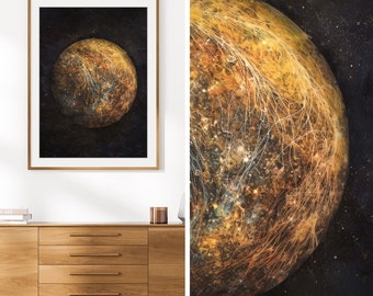 金星の惑星プリント | 宇宙の壁アート装飾 | 金星の宇宙ポスター | 印刷可能な惑星 | 太陽系プリント | 天文学ポスター | 9 枚すべて集めよう!