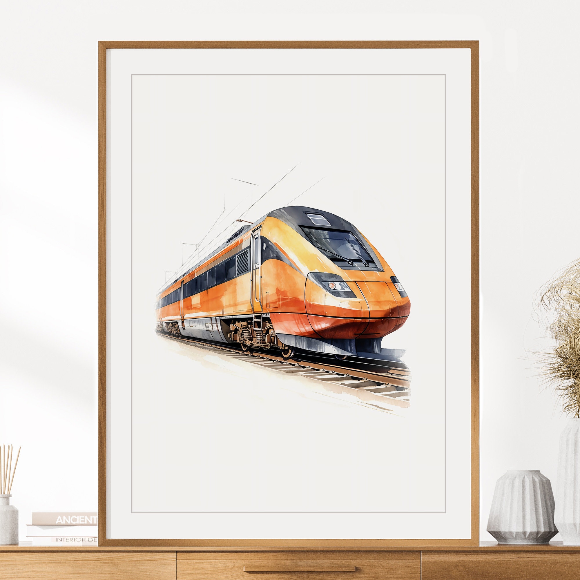 TGV High-speed Train Print | Train Poster | SNCF TGV Railroad