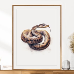 Schlangen-Druck | Tierporträt | Schlange Wandkunst | Kinderzimmer Dekor | Kinderzimmer Wand Kunst | Buntstift Zeichnung | Safari Tiere