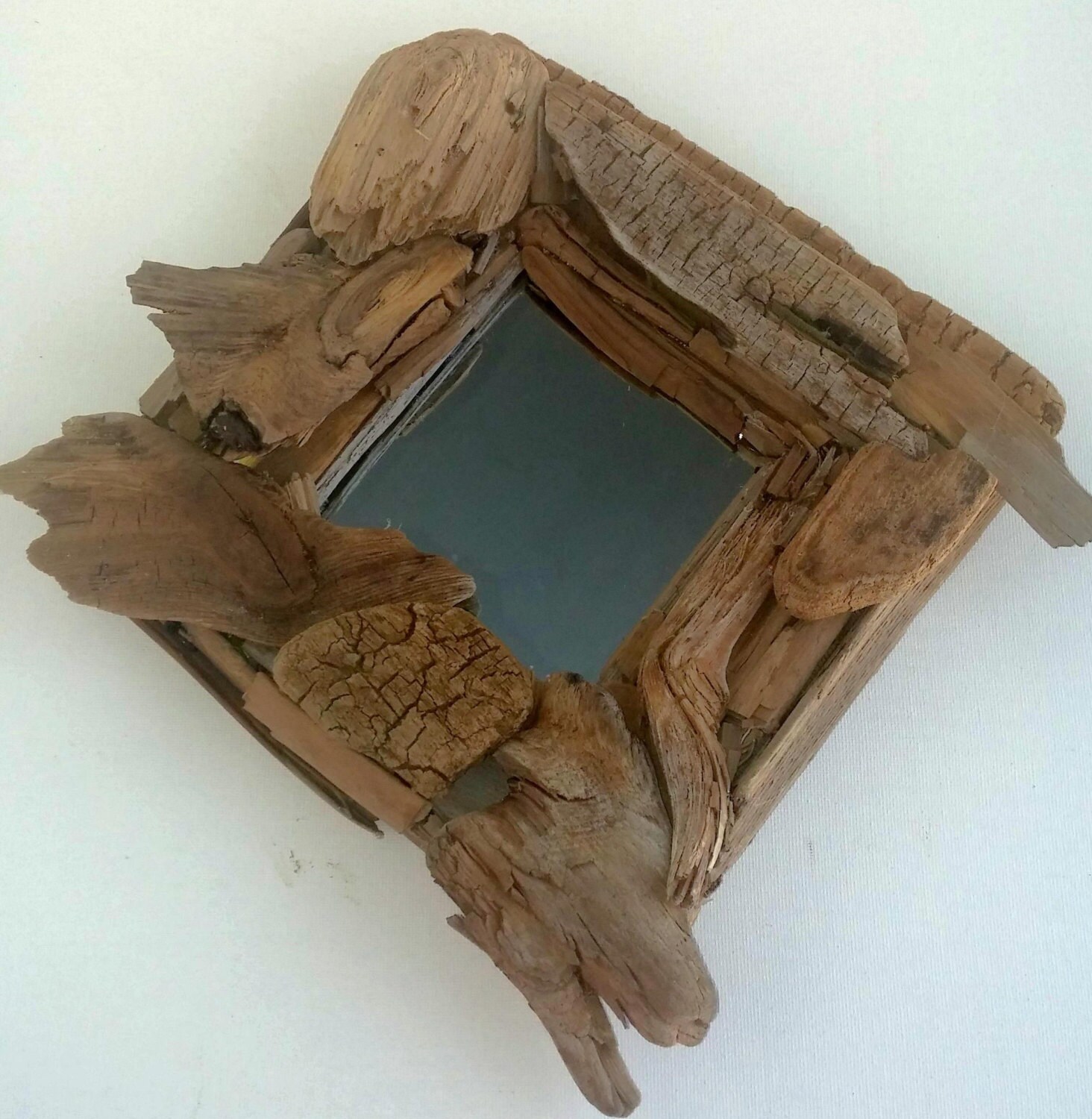 Driftwood Mirror Will Add Charm to Any Decor. 10 by 10 Inches. Free