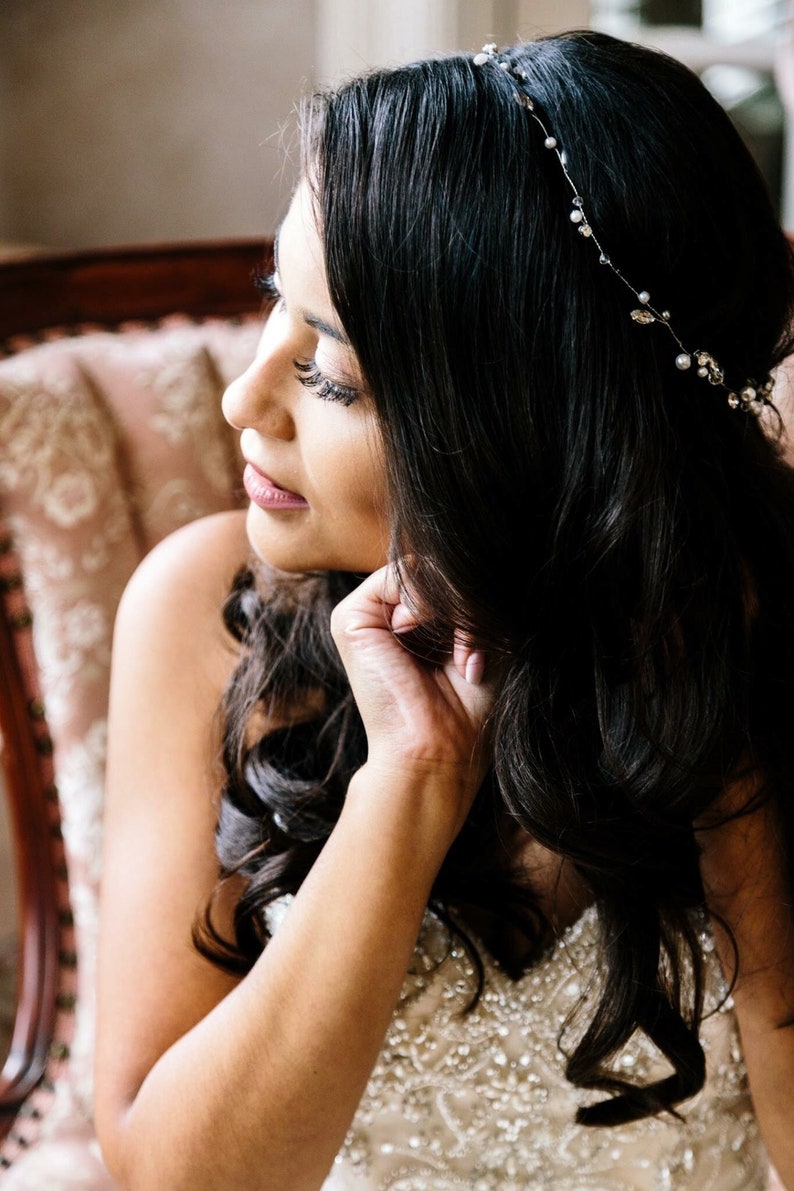 bridal headpiece back of head