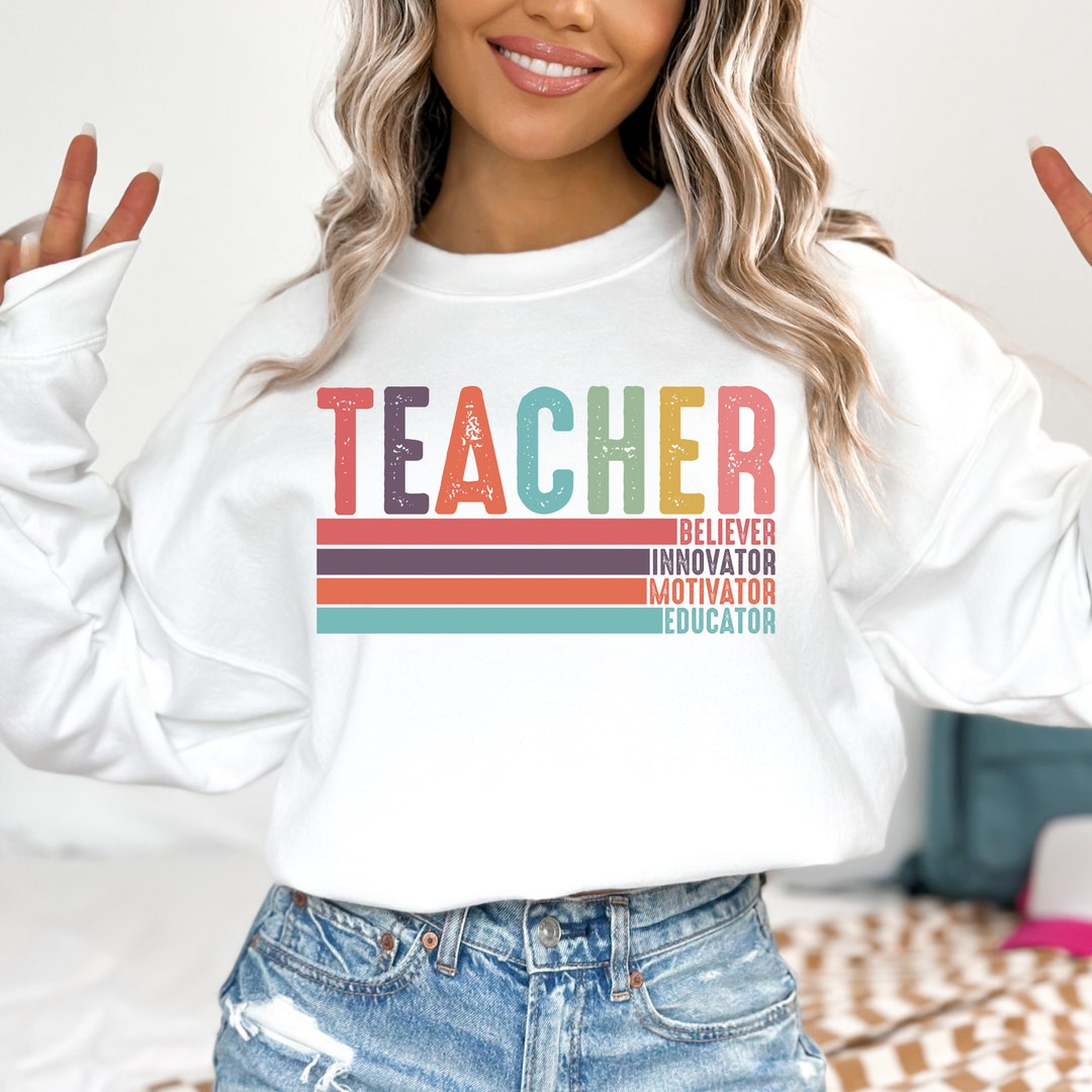 Teacher Shirt Teacher Appreciation Gift Graphic Tees Cute Teacher ...