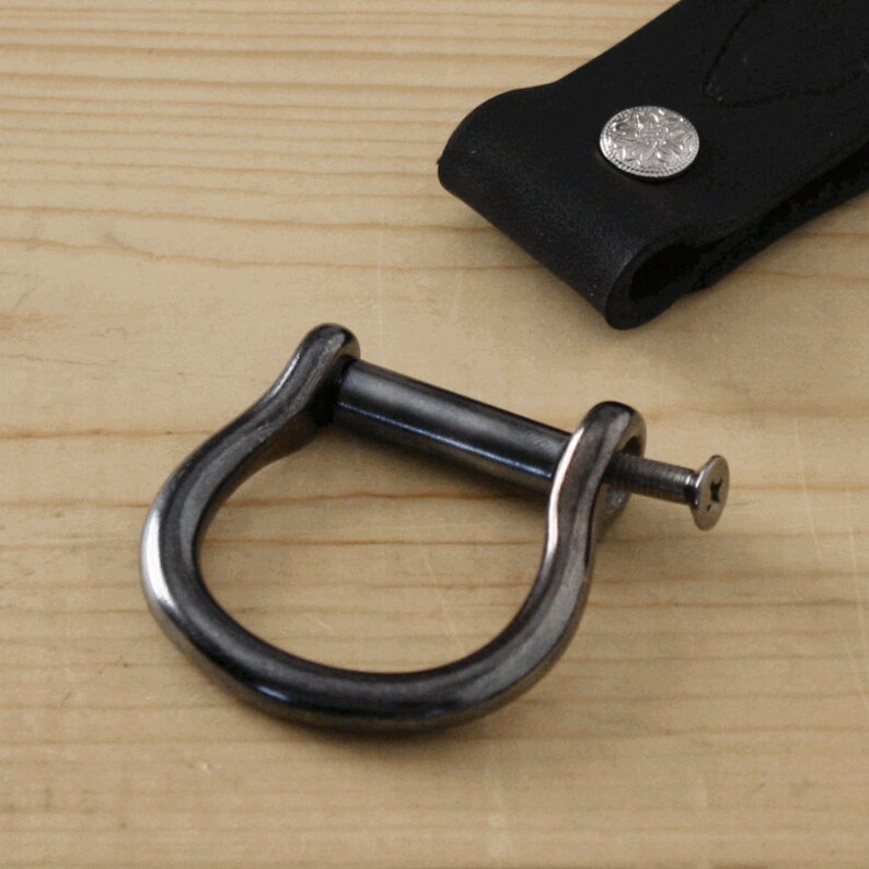 Mens Leather Key Fob Belt loop Keychain Screw Shackle w/ Key Etsy