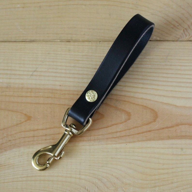 Leather Key Fob Keychain Belt Loop Holder Purse Strap_ Solid Etsy
