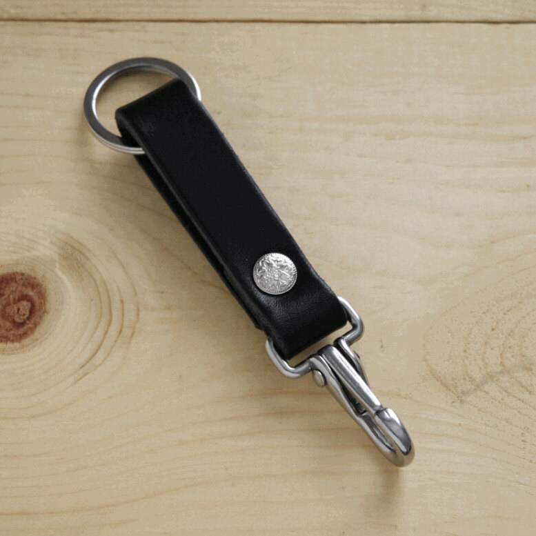 Leather Key Fob Belt loop Keychain Holder SS Clip Hook / Knife Etsy