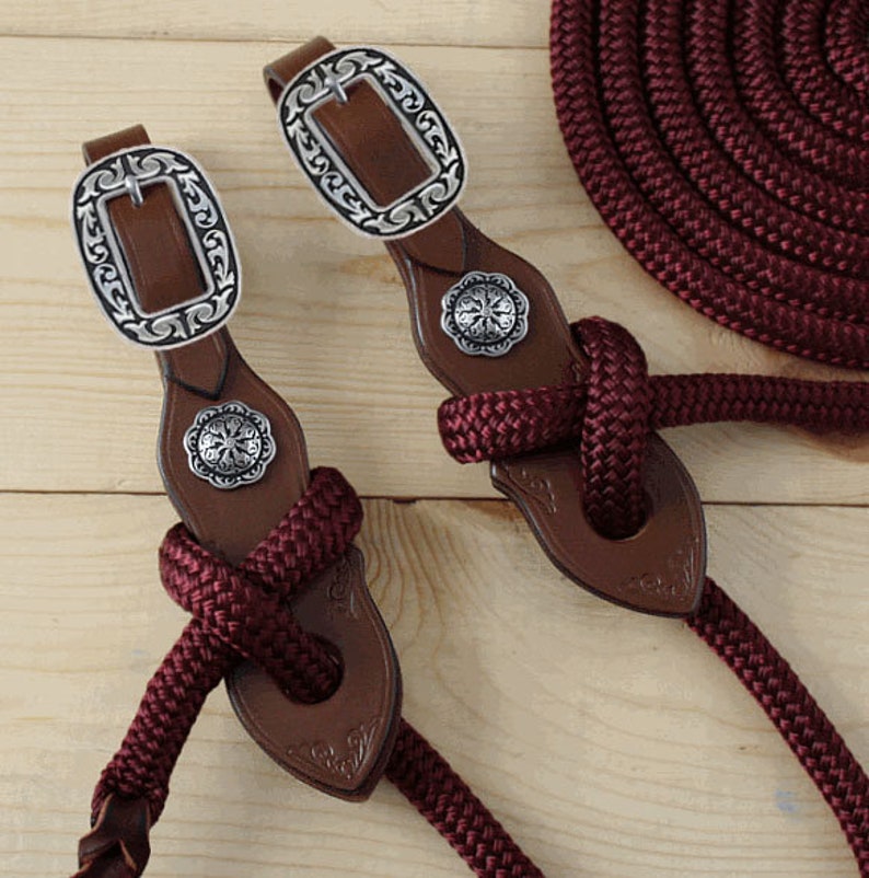 Quick change Buckle Mecate Slobber Straps / Western Horse Tack Etsy