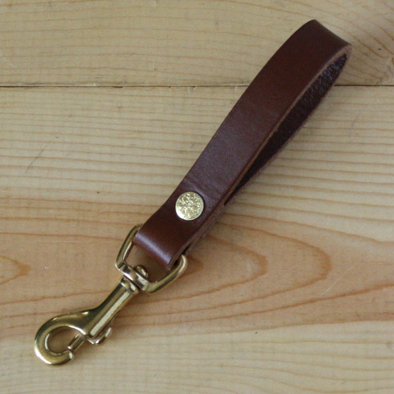 Leather Key Fob Keychain Belt Loop Holder Purse Strap_ Solid Etsy