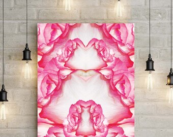 Rose Abstract Digital Download Mirror Print A4 A3 A2 / Poster / Wall Art / Floral Roses