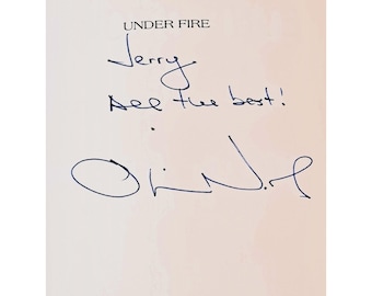 Under Fire by Oliver L. North with Wm. Novak (1991 HC Inscribed by Author no DJ)