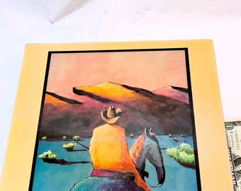 Vintage Downé Burns Cowboy Horse variation Ceramic Tile Wall Art