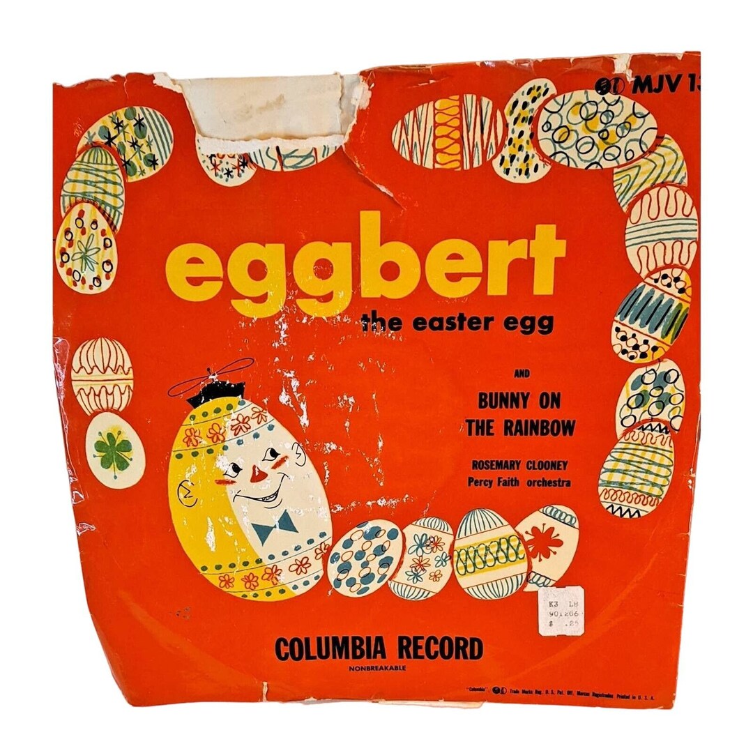Vintage Rosemary Clooney Eggbert the Easter Egg 78 RPM Album Children's ...