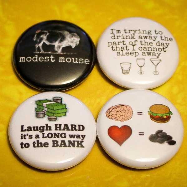 Modest Mouse Multi Pack 1 - Set of 4 - 1" Pinback Buttons