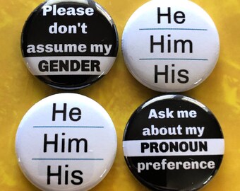 He Him His Pronouns Etsy He Him His Pronouns Etsy