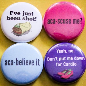 Pitch Perfect Set of 4 - 1" Pinback Buttons