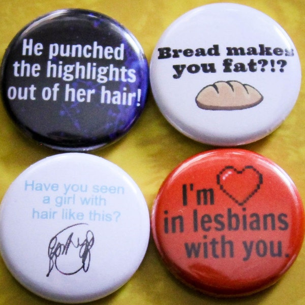 Scott Pilgrim Vs. the World Set of 4 -1" Pinback Buttons