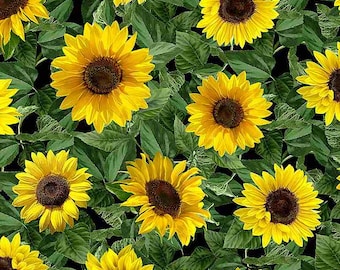 Weighted Blanket, Anxiety Relief, Insomnia, Stress Relief, Self Care Gifts. SMALL LEAFY SUNFLOWERS