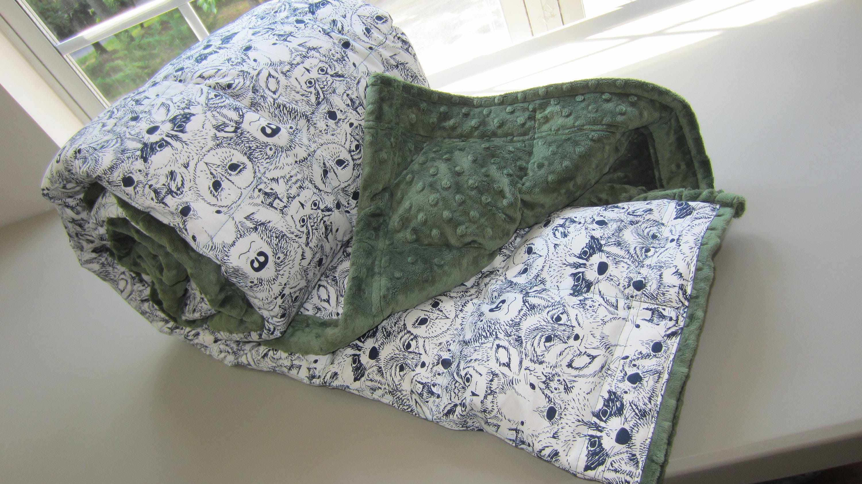 Weighted blanket adult twin 40x82 15 lbs Weighted blanket | Etsy