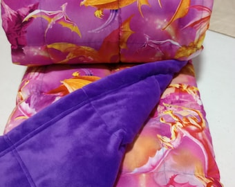 Weighted Blanket Dragons Majesty, Anxiety Relief, Sensory Comfort Gift, Stress Relief Gift.