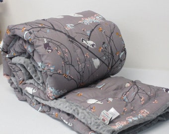 Weighted Blanket, Anxiety Relief, Insomnia, Free Embroidery, Birthday Gift. Bird Songs Sun