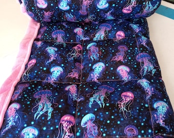 Weighted Blanket Bioluminescent Jellyfish, Stress Relief, Self Care Gifts
