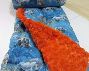 Weighted Blanket, Anxiety Relief, Sensory Comfort, Stress Relief, Self Care Gifts. Manatees