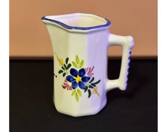 Vintage Padilla Cpp Hand Painted Ceramic Creamer Pitcher Spain Floral